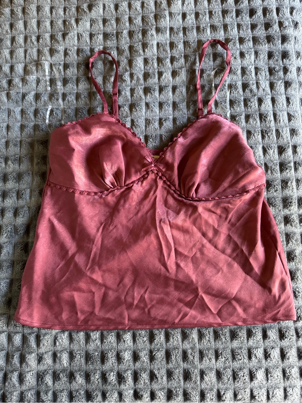No Boundaries Rose Pink Satin Camisole